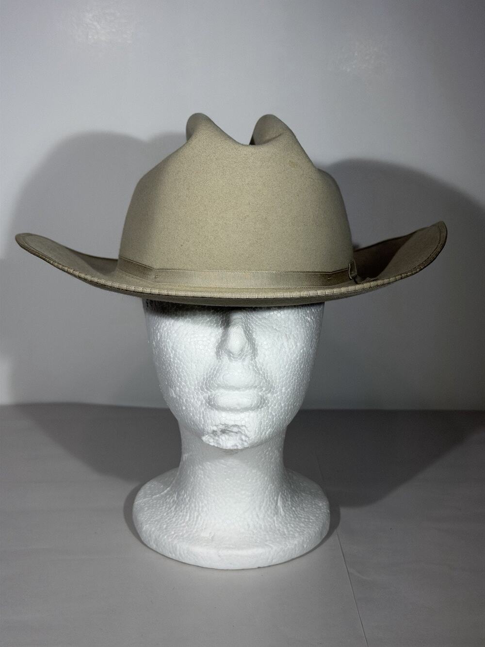 STETSON 1980s VTG  OPEN ROAD 3X BEAVER HAT WESTERN FEDORA SILVER BELLY 7 3/8